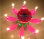 Cake Candle Lotus Flower Musical Candle