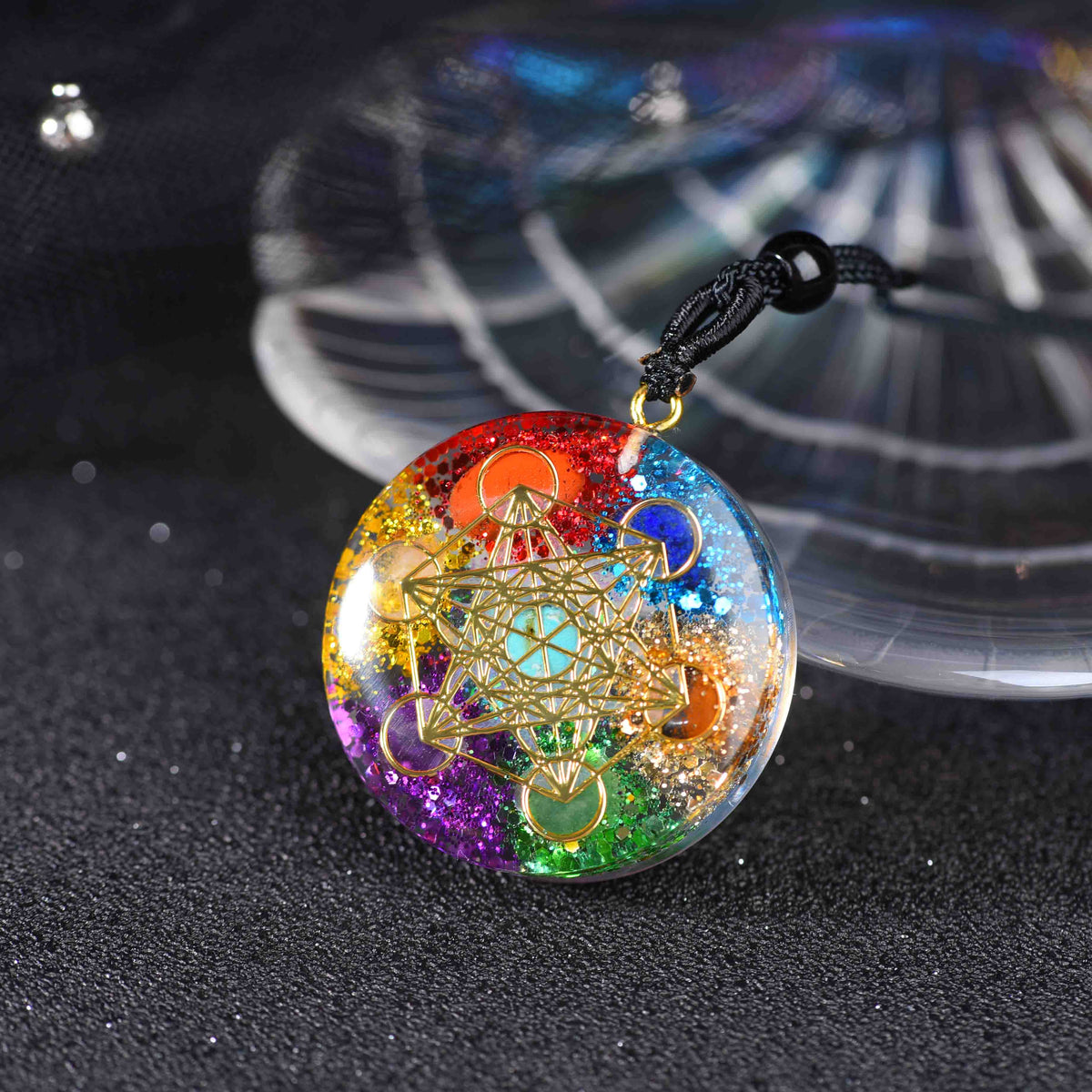 Orgonite Pendant Sri Yantra Necklace