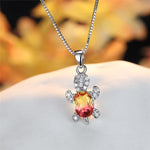 Rainbow Stone Cute Turtle Necklaces