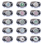 Oil Diffuser Locket Leather Bracelet