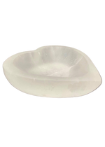 Heart Shape Crystal Bowl (White Salenite)