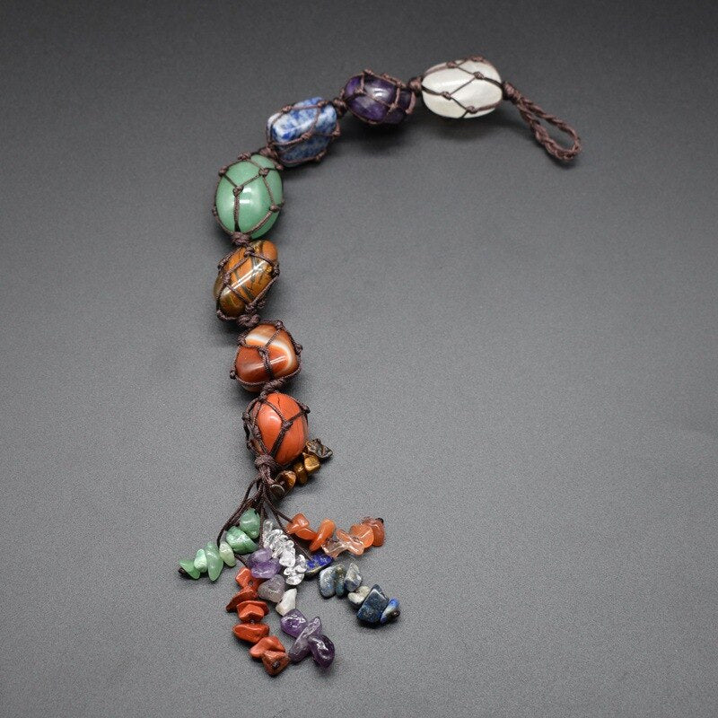 Natural Stone Car Dangle Keychain