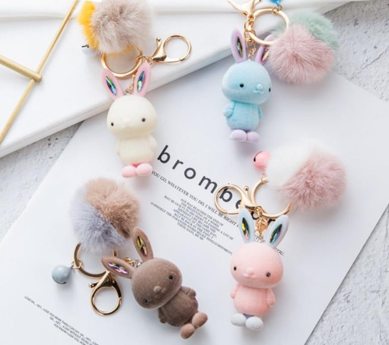 Luxury Lucky Rabbit Fur Keychain Keyring