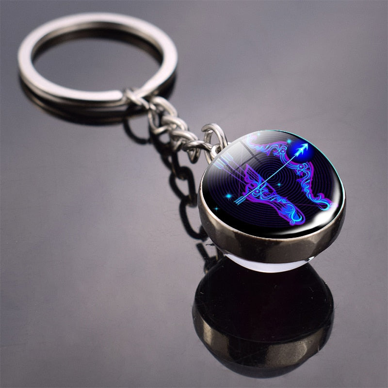 Glass Ball Keychain