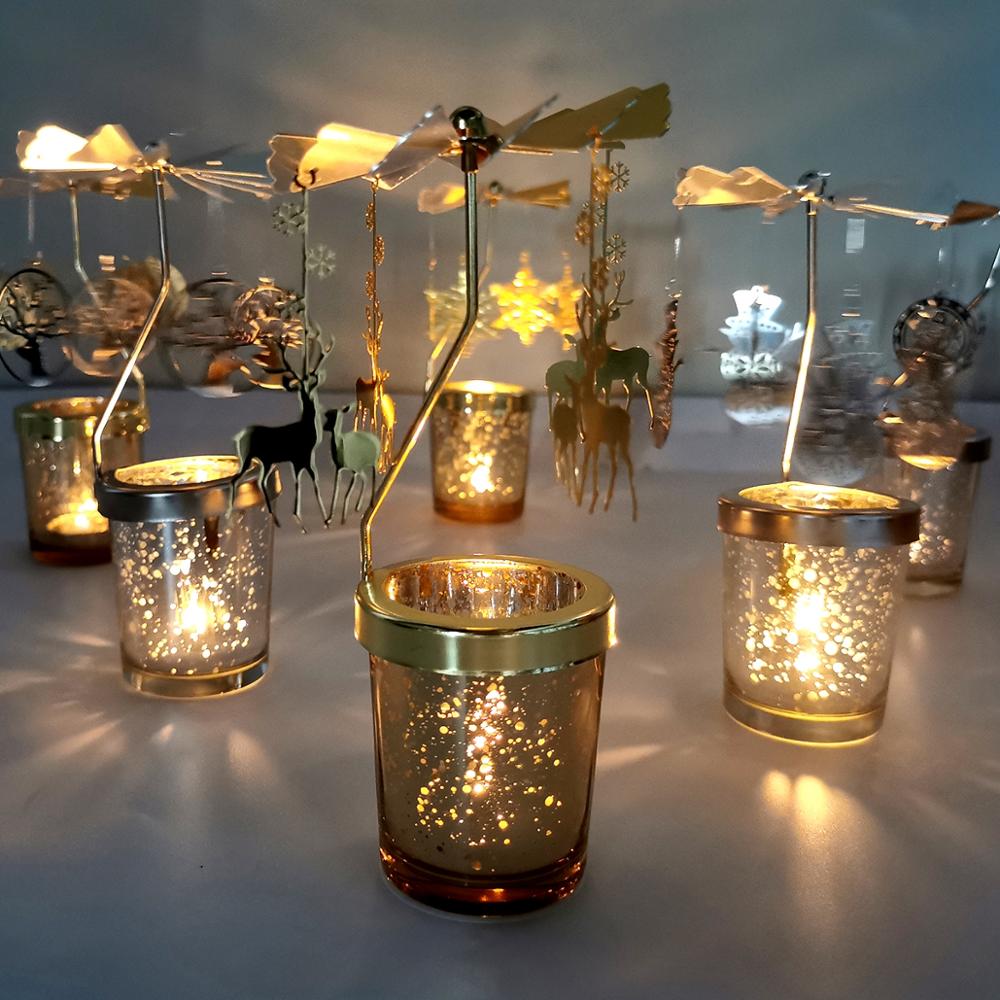 Metal Rotating Candle Holder