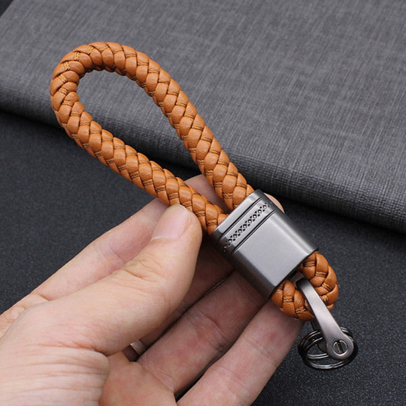 hand-woven leather Car Key Ring