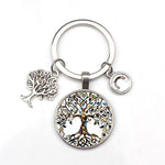 Crystal Stone Tree of Life Statement Keychain