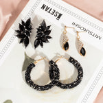 Fashion Crystal Water Drop Dangle Earrings