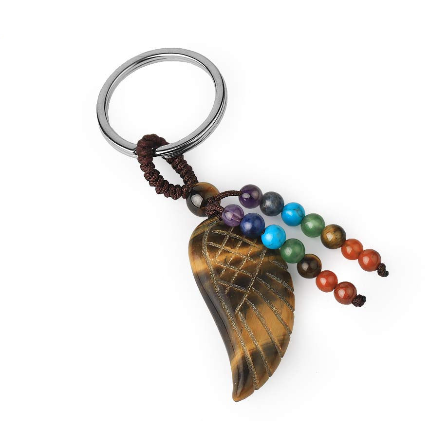 7 Chakras Natural Healing Crystal Keychain