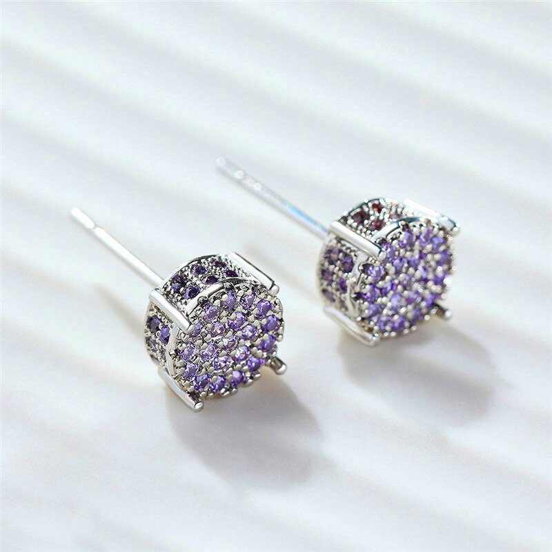 Luxury Full Crystal Round Earrings