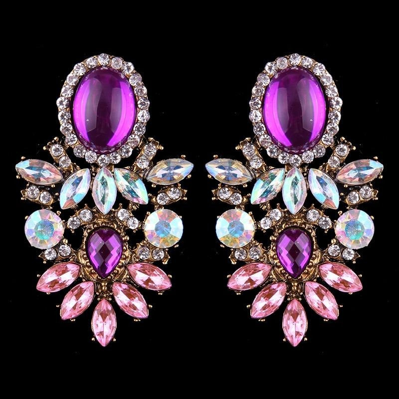 Wedding Bridal Statement Crystal Earrings