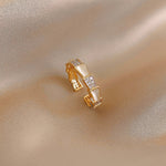 Luxury opal color opening Finger ring