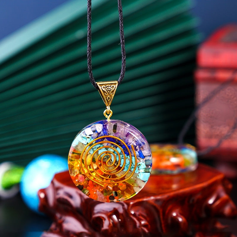 Seven Veins Energy Pendant Necklace