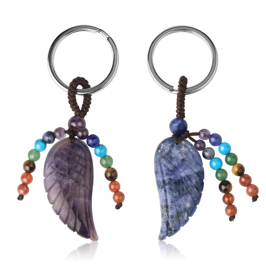 7 Chakras Natural Healing Crystal Keychain