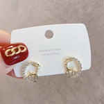 Crystal Deer Stud Earrings