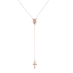 Christian Cross Bohemia Religious Rosary Pendant Women  Necklace
