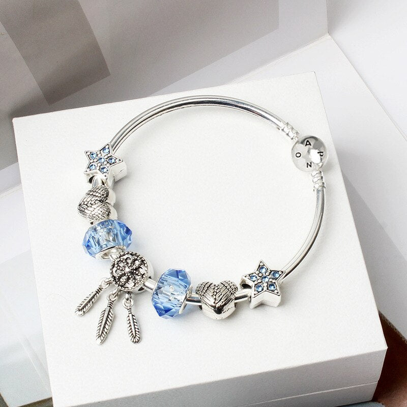 Dream Catcher Pendant Charm Bracelet