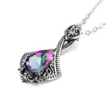 925 Silver Pendant Vintage Gemstone Pendant Necklace