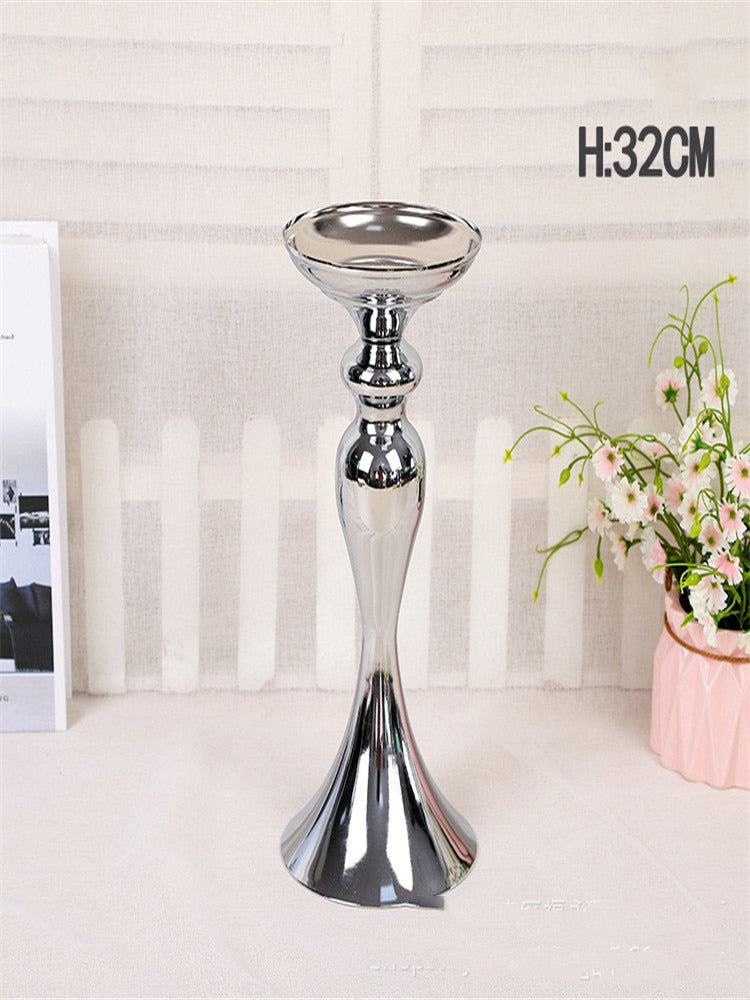 Metal Candle Holders Flowers Vase Candlestick