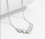 Water Drop Zirconia Crystal Pendant Necklaces