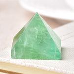 Natural Fluorite Crystal Pyramid Quartz Healing Stone