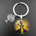 Crystal Glass Tree of Life Keychain