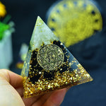 Ajna Chakra Raziel Natural White Crystal Resin Pyramid