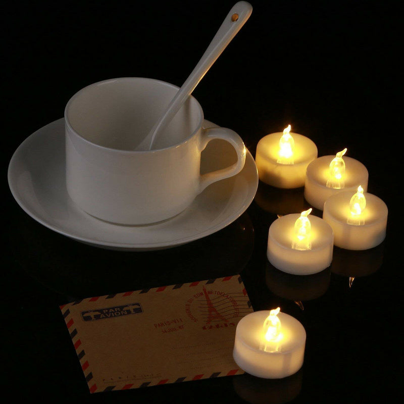 12Pcs Battery Operated LED Tea Lights Candles 