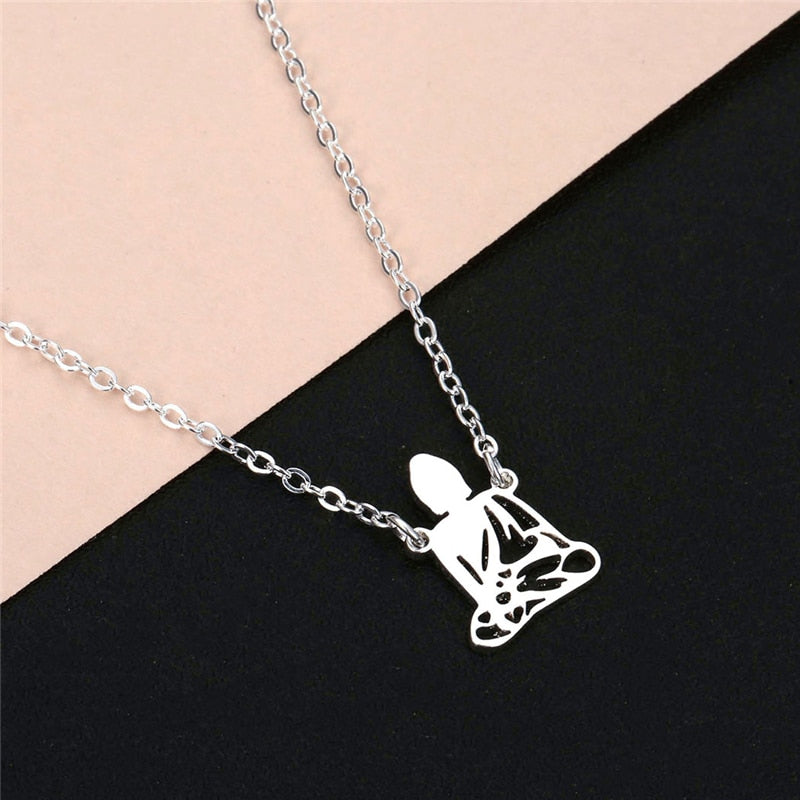 Stainless Steel Meditation Buddha Pendant Necklace