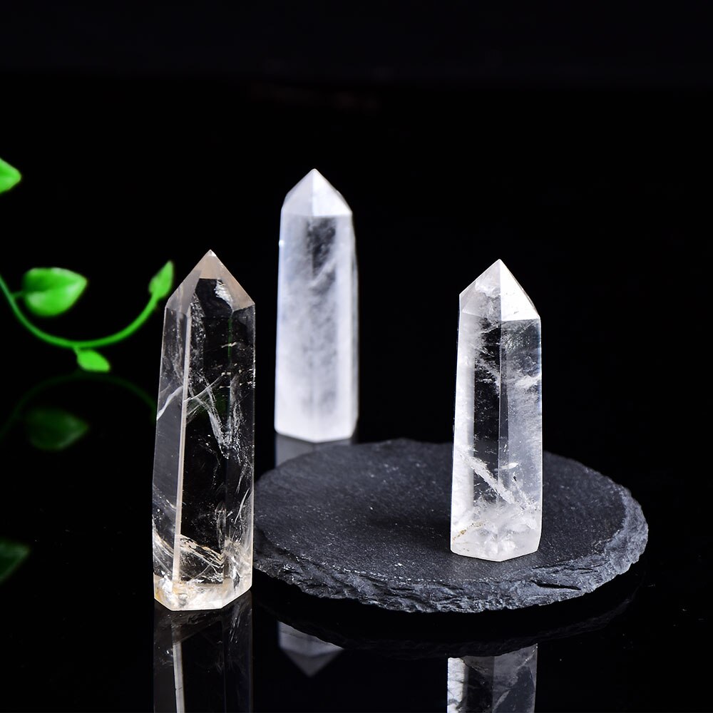 Natural Crystal Clear Quartz Transparency Quartz Point Healing Stone