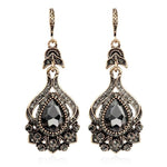 Gray Crystal Bridal Earrings