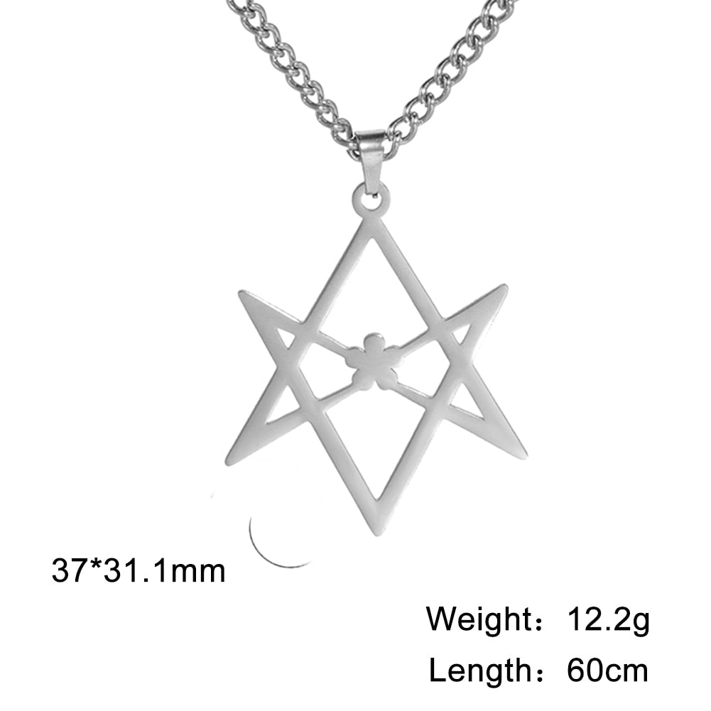 Unicursal Hexagram Religious Symbol Geometry Amulet Pendant