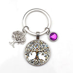 Crystal Stone Tree of Life Statement Keychain