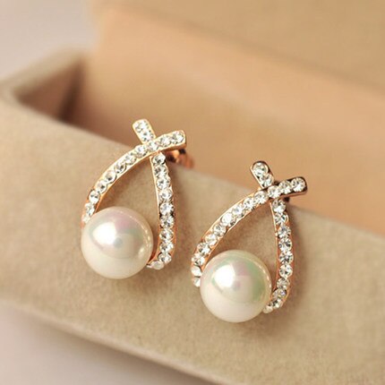 Long Crystal Tassel Gold Color Dangle Earrings
