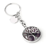 Luxury Crystal Stone Tree of Life Keychain