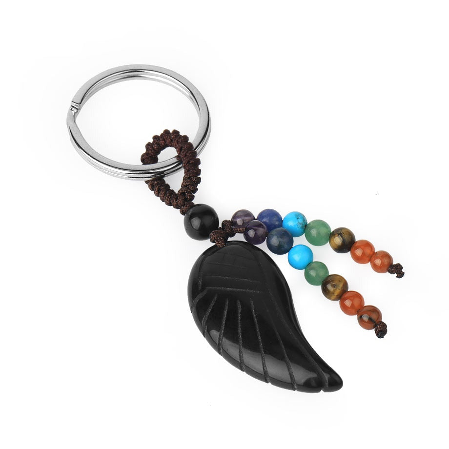7 Chakras Natural Healing Crystal Keychain