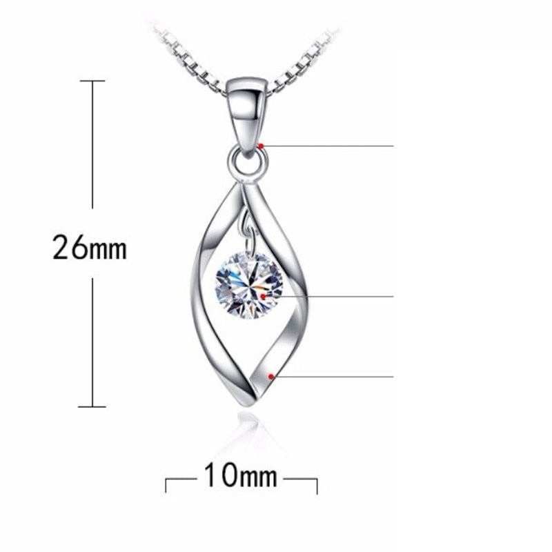 zircon retro simple pendant necklace