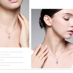 crystal zircon pendant necklace