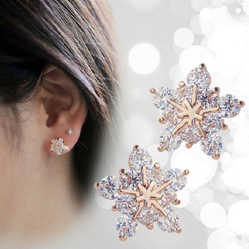 Long Crystal Tassel Gold Color Dangle Earrings