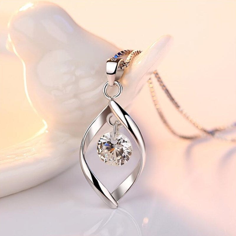 zircon retro simple pendant necklace