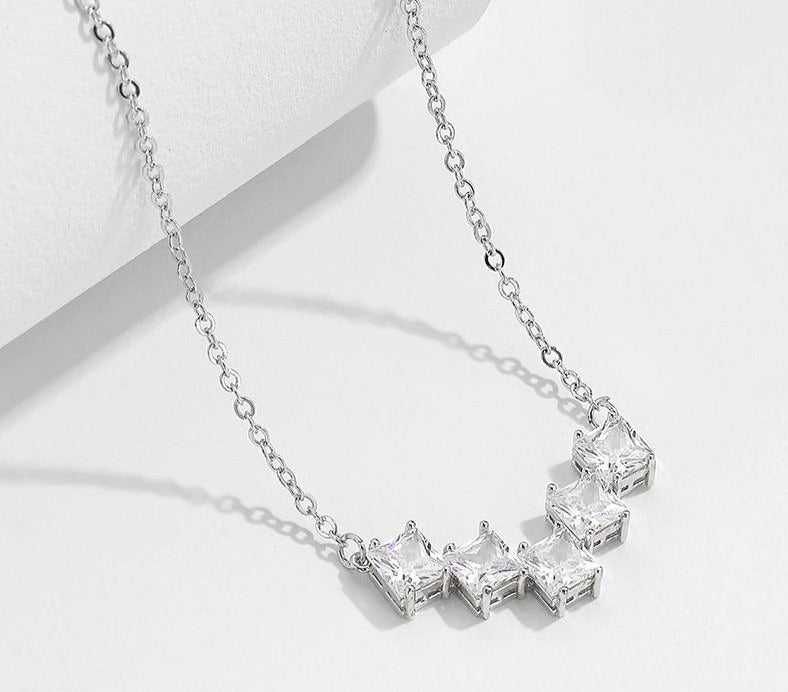 Water Drop Zirconia Crystal Pendant Necklaces