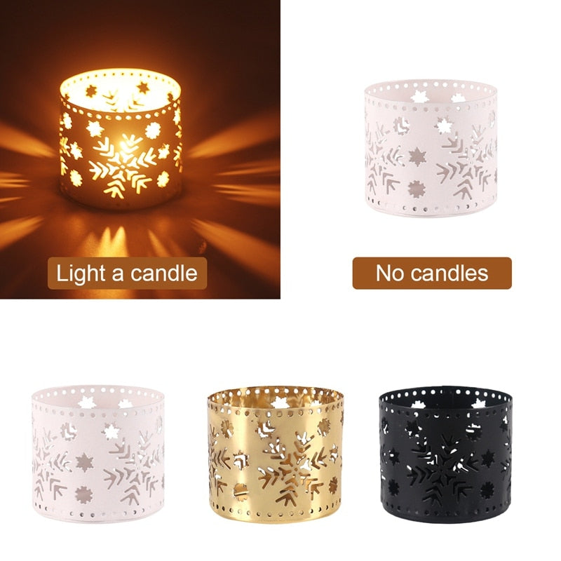 Christmas Lron Hollow Candle Holder