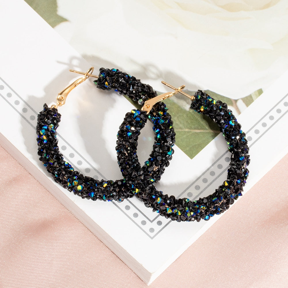 Fashion Crystal Water Drop Dangle Earrings