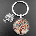 Crystal Glass Tree of Life Keychain