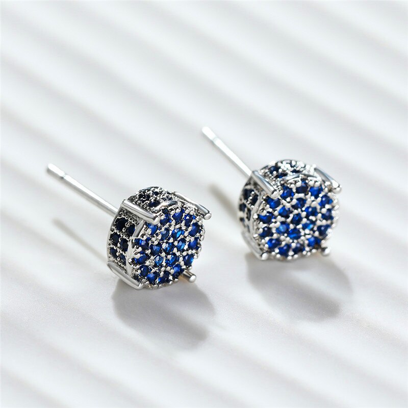 Luxury Full Crystal Round Earrings
