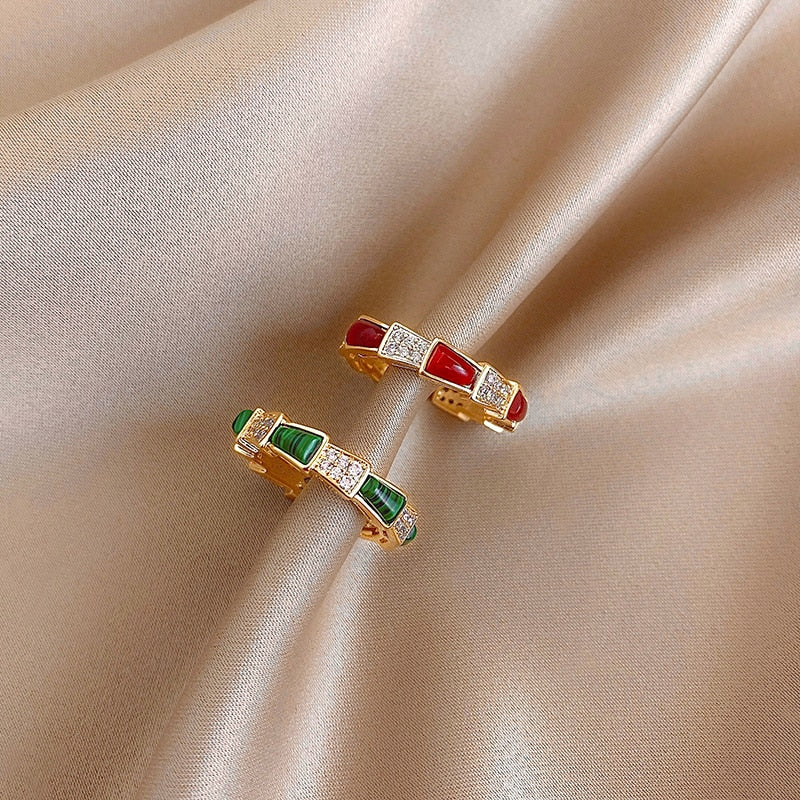 Luxury opal color opening Finger ring