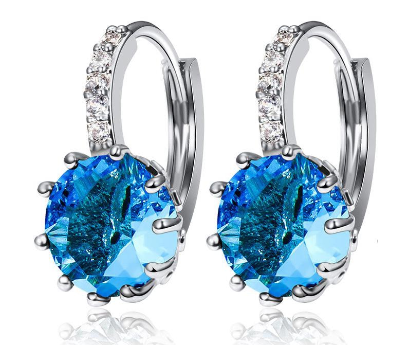 Fashion Crystal Water Drop Dangle Earrings