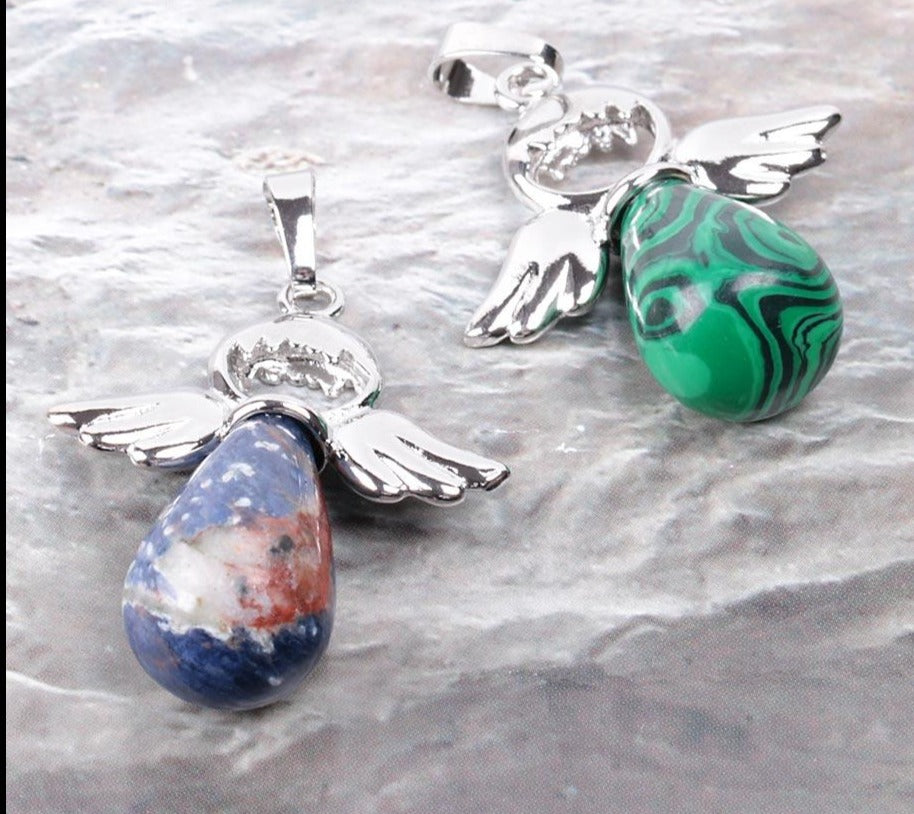 Natural Stones Angels Pendant for Necklace