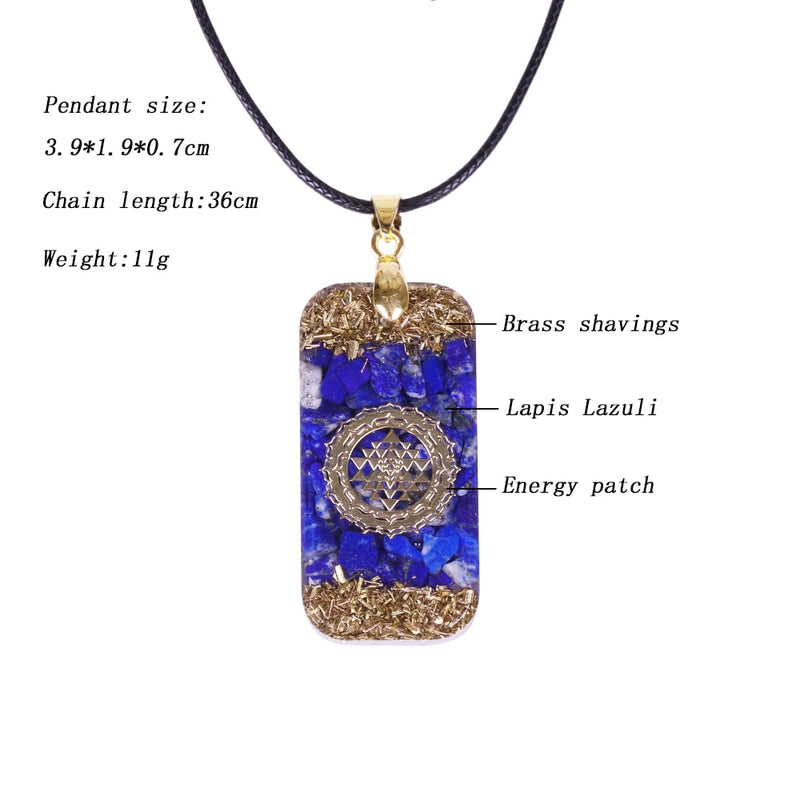 Lapis Resin Chakra Stone Necklace