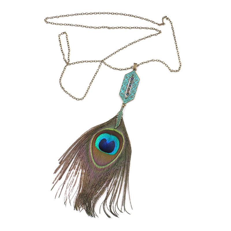 Feather Pendant Dreamcatcher Necklace